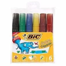 Canetinhas Hidrográfica Bic Gigante 6 Cores