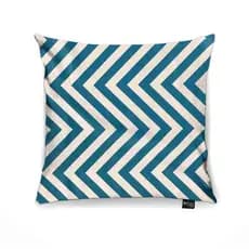 Capa para Almofada Tecido Estampado Zig Zag Azul Turquesa D90 45x45 cm - D'Rossi