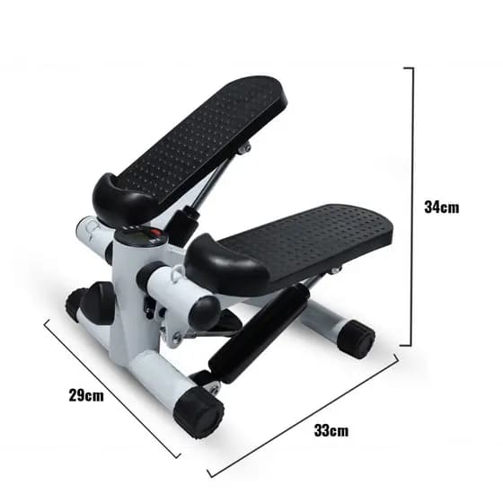 Stepper Simulador De Caminhada C/ Elástico Exercício Perna Mini Bike Cor Preto e Branco - Gohard