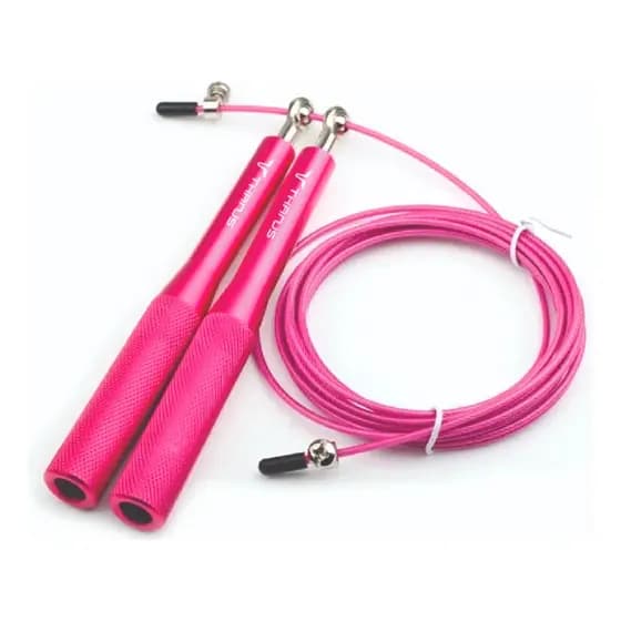 Corda De Pular Speed Rope Aço Alumínio Cross Profis. 3m Rosa