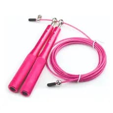 Corda De Pular Speed Rope Aço Alumínio Cross Profis. 3m Rosa