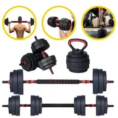 Kit Barra Montável Ajustável Gohardbr 20kg Para Treino