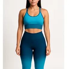 Conjunto Degradê Academia Fitness Legging Cintura Alta e Bojo Conjunto Feminino degrade