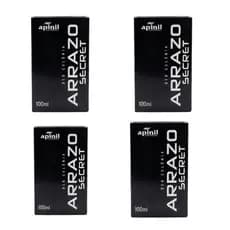 Kit 4 Perfumes Masculinos Arrazo Secret Apinil 100ml Aroma Amadeirado Sofisticado Elegante