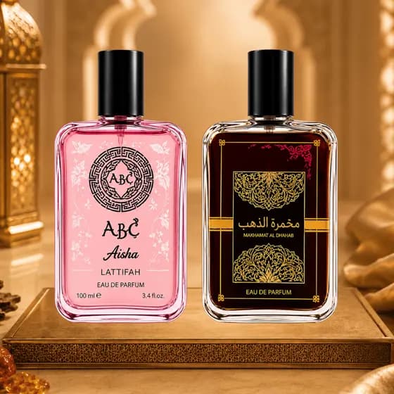 Kit 2 Perfumes Árabes Femininos Aisha + Hannah Latifah 100ml Fragrância Marcante Sofisticada