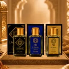 Kit 3 Perfumes Masculinos Árabes Amsterdã + Loujain + Hussan 100ml Fragrância Intensa Longa Duração