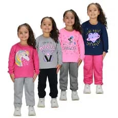 Kit 4 Conjunto Moletom Feminino infantil bebê 5 meses a 6 Anos