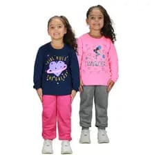 Kit 2 Conjunto Moletom Feminino infantil bebê 5 meses a 6 Anos