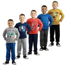 Kit 3 Conjunto de moletom masculino  infantil bebê 5 meses até 6 anos