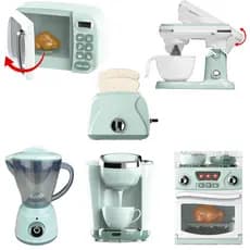 Mini Cozinha Infantil Design Realista Funciona de Verdade Varios Eletrodomésticos