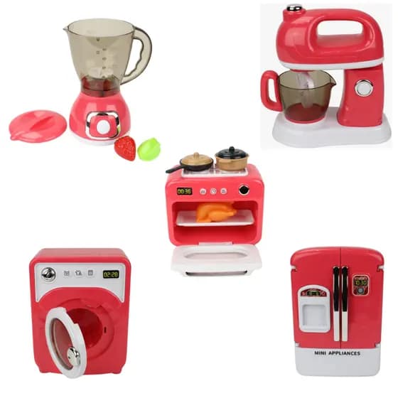 Mini Cozinha Infantil Rosa Funciona de Verdade Com Som e Luz - BBR Toys