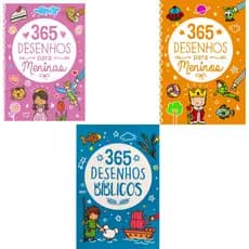Livro de Colorir 365 Desenhos para Meninos Meninas e com Tema da Bíblia Didático e Educativo