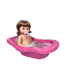 Banheira Para Boneca Rosa Grande Brinquedo Infantil Menina Líder