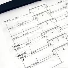 Régua Molde para Design de Sobrancelhas com Elástico