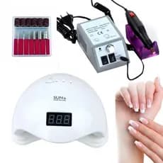 Kit Motor Mercedes + Cabine Sun 5 Para Alongamento Profissional Acrigel Fibra
