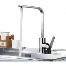 Torneira Cozinha Gourmet Slim L Bancada Misturador Monocomando Preto