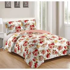 Cobre Leito Casal 03 Pçs Dupla Face Estampado- Poliéster