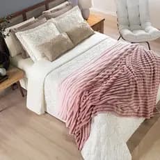 Cobertor Manta Queen Fluffy Grosso Ultrasoft Macio 2,40m x 2,20m Degrade