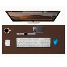 Mouse Pad grande deskpad 90x40 em Couro Sintético minimalista office