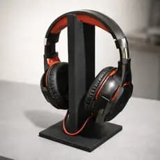 Suporte Expositor para Fone de Ouvido Headset Hedphone Gamer Game - Mdf Cinza Escuro