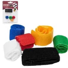 Organizador de Fio Cabo 6 Peças Velcro Colorido