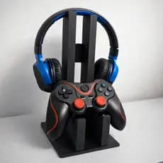 Suporte para 1 Controle e Fone de Ouvido headset Game PS1 PS2 PS3 PS4 PS5 Xbox One 360 Gamer  Mdf