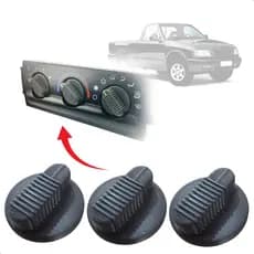 Kit 3 Botão Botões Ventilador Ar Condicionado S10 Blazer Todas 2001-2011 2002 2003 2004 2005 2006