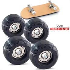 Kit 4 Rodinhas Roda Fingerboard Skate de Dedo com Rolamento Rolamentada