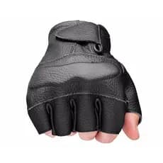Luva Masculina E Feminina Moto Motociclista Motoqueiro Motoboy Meio Dedo De Couro Legítimo