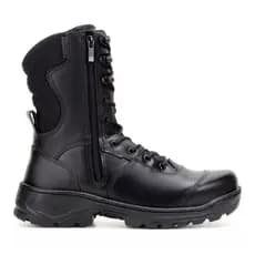 Bota Tática Masculina e Feminina Couro Legítimo Cano Médio Coturno Motociclista Militar Segurança