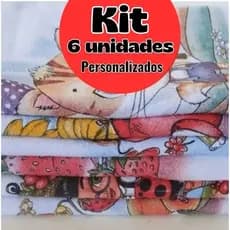 Pano de Prato - Kit econômico 06  Panos de Prato com frases divertidas
