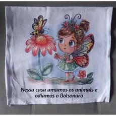 Pano de prato Nessa casa amamos os animais e odiamos o Bolsonaro pano de Copa O Legítimo