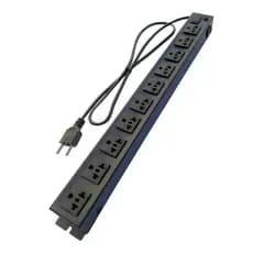 Filtro De Linha Universal 10 Tomadas Gabinete De Ferro Led + Fusível Reserva