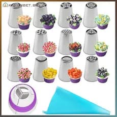 Kame 7/11 Pçs/Set Russo Tulipa Confeiteiro Bicos De Tubulação De Aço Inoxidável Flor Creme Dicas De Pastelaria Ferrament
