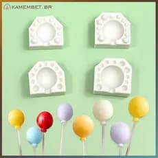 Kame 2 Pçs/set 3D Balão Oval Molde De Silicone Fondant Chocolate DIY Pasta De Goma Moldes De Vela De Argila Ferramenta D