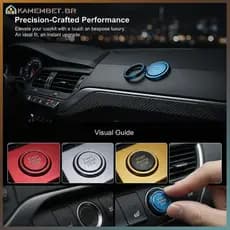 Kam Vermelho Botão De Parada De Partida Do Motor Carro Decorativo Guarnição Interruptor Capa Para Carros Esportivos BR
