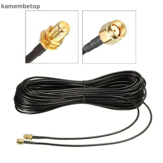 TOP 1PC 20m Cabo De Extensão De Antena De Roteador WiFi RG174 RP-SMA Macho Para Fêmea