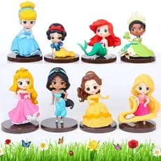 Princesas Boneca Miniatura Action Figure Enfeite Bolo Festa