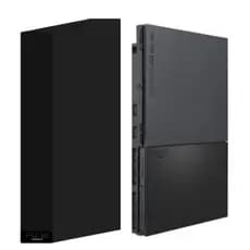 Capa Protetora Para Playstation 2 - Ps2 - PsTwo - Slim na Vertical - Skin Preta