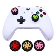 01 Par de Protetor Analógico Controle de Aro Liga Leve Roda Pneu Carro Xbox Playstation Switch Pro