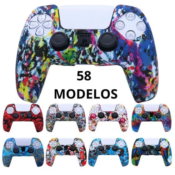 Capa Case Estampada de Silicone Para Controle de Ps5 Dualsense ( 58 Modelos Diferentes )