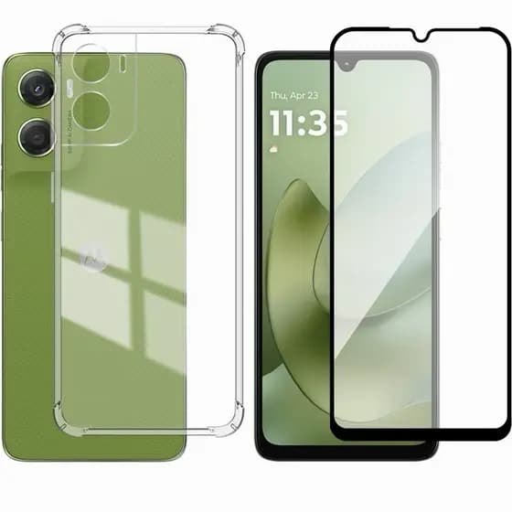 Capa Case Capinha Anti Impacto + Película 3d Para Moto G06