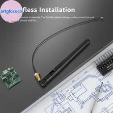 Artglococo 2.4GHz 3dBi RP SMA Antena Macho WiFi Reforço De Sinal De Longo Alcance Para Roteador Sem Fio Dispositivo De M