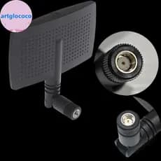 Artglococo 1 Peça De Roteador Externo De Alto Ganho 8dBi , Intensificador De Sinal Direcional Aéreo 2.4 Ghz Wifi Wlan An