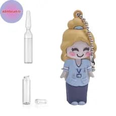 Tlesettrtr Forma Médica Ampola Abridor De Garrafa Enfermeira Médico Especial Cortador De Borracha Chaveiro Dois-Em-Um Mu