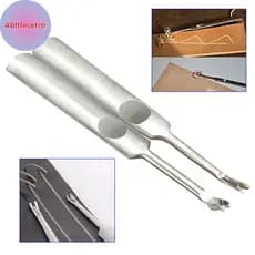 Tlesettrtr Kit De Ferramentas De Couro Para Costura Em Forma De U + V Groover Skiving Edge Chanfrador BR