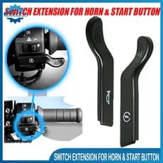 flym 1 Par Universal Modificação Da Motocicleta Botão Interruptor De Partida Chifre Extensor Chaves Extensão Borracha fl