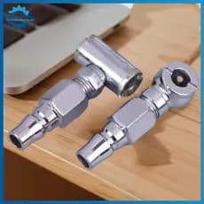 flym 1 Peça Bocal Inflável Multifuncional Qui Conectar Substituição Única/Dupla Cabeça Tira Motocicleta Pneu Inflator Ad