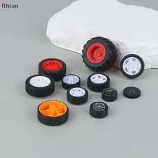 [Rhian] 10 Pcs PC Roda De Brinquedo Pneus De Aro De Borracha DIY Mini Tecnologia 4WD Colorful Furo De Diâmetro 2 Mm 2.5