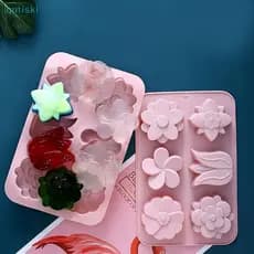 Molde De Silicone De Tulipa Em Forma De Flor Com 6 Cavidades , Adequado Para Vela De Sabão , Fazer À Mão , Bolo DIY , Ch